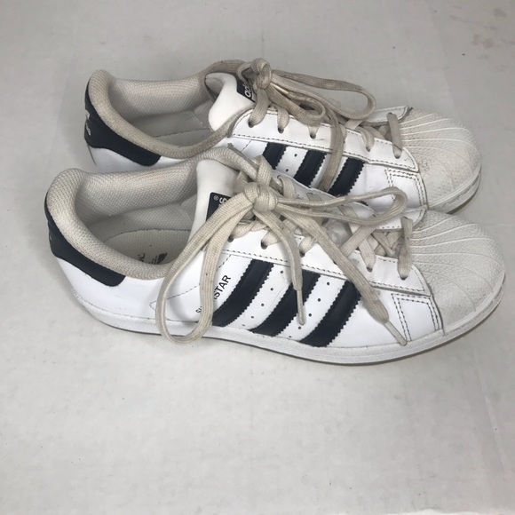 Adidas Original White Black Men’s Shoe Size 5 1/2 - Picture 4 of 7